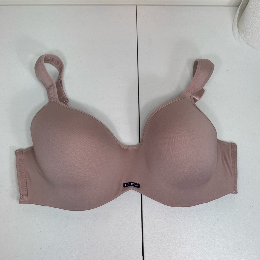 EUC Nautica women’s light pink molded cup padded underwire adjustable‎ strap bra